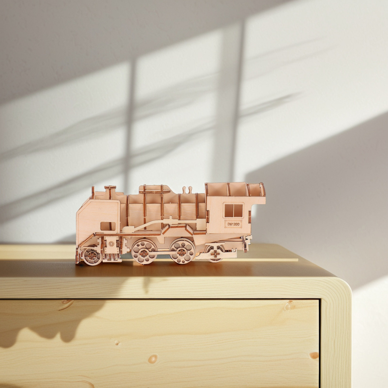 Kids Education Fun - 1Set Wooden Train Puzzle 3D DIY