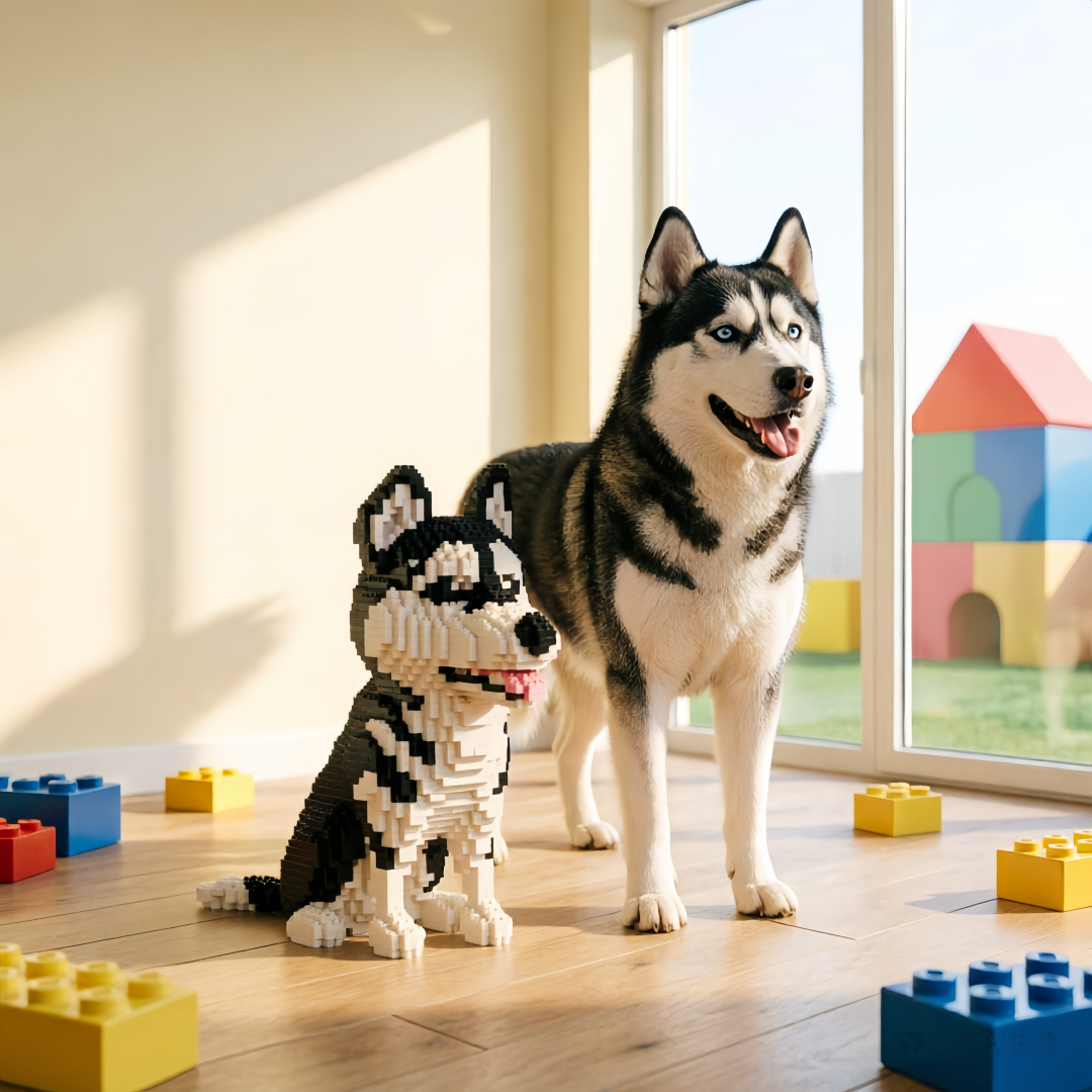 Kids Education Recreation - Pet Lover Siberian Husky Dog Model