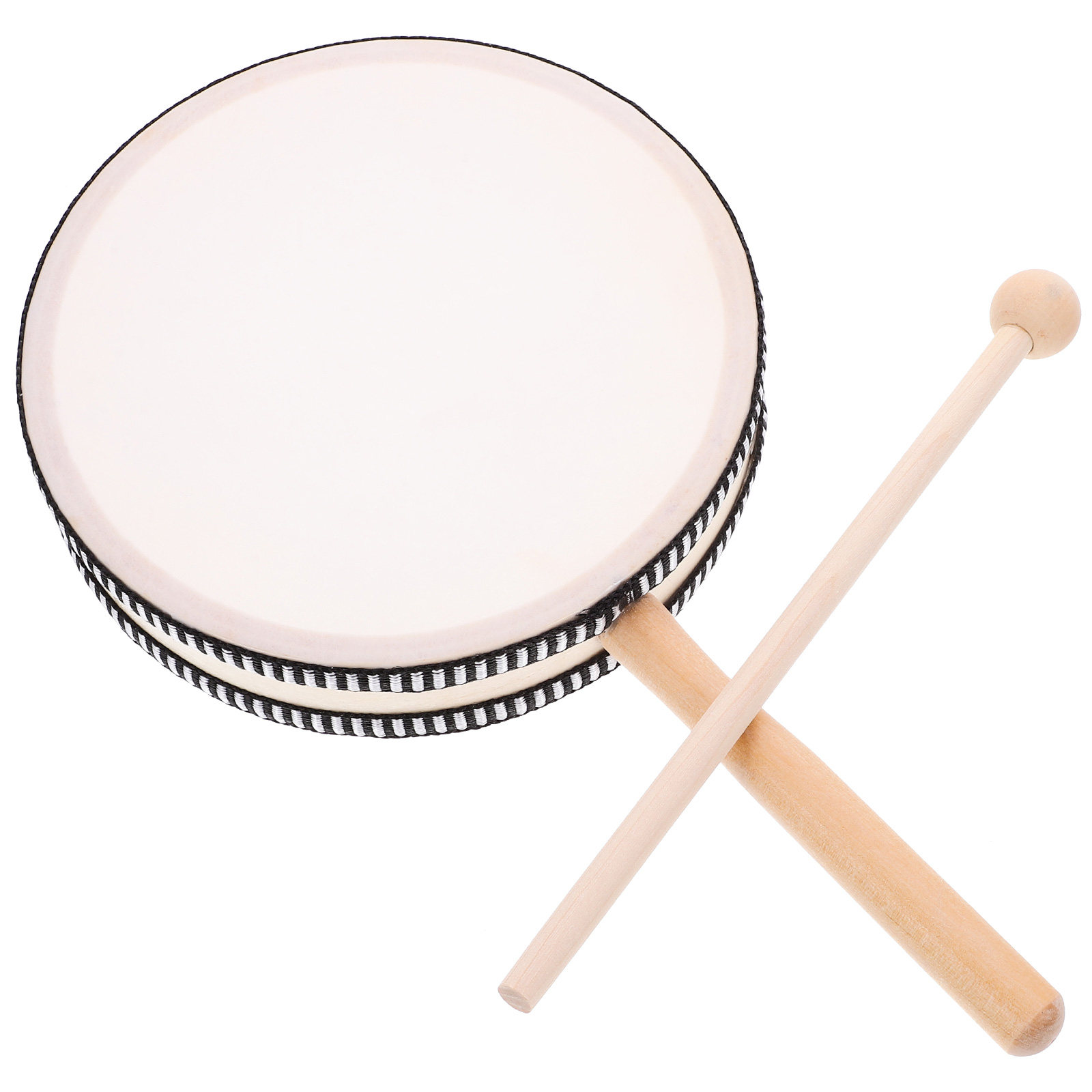 Kids Education Music - 1Set Hand Drum Compact Wooden Percussion