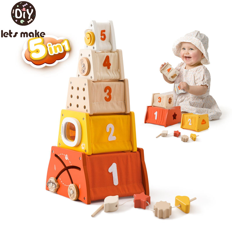 Kids Education Music - Kids Wooden Montessori Toys Threading Board