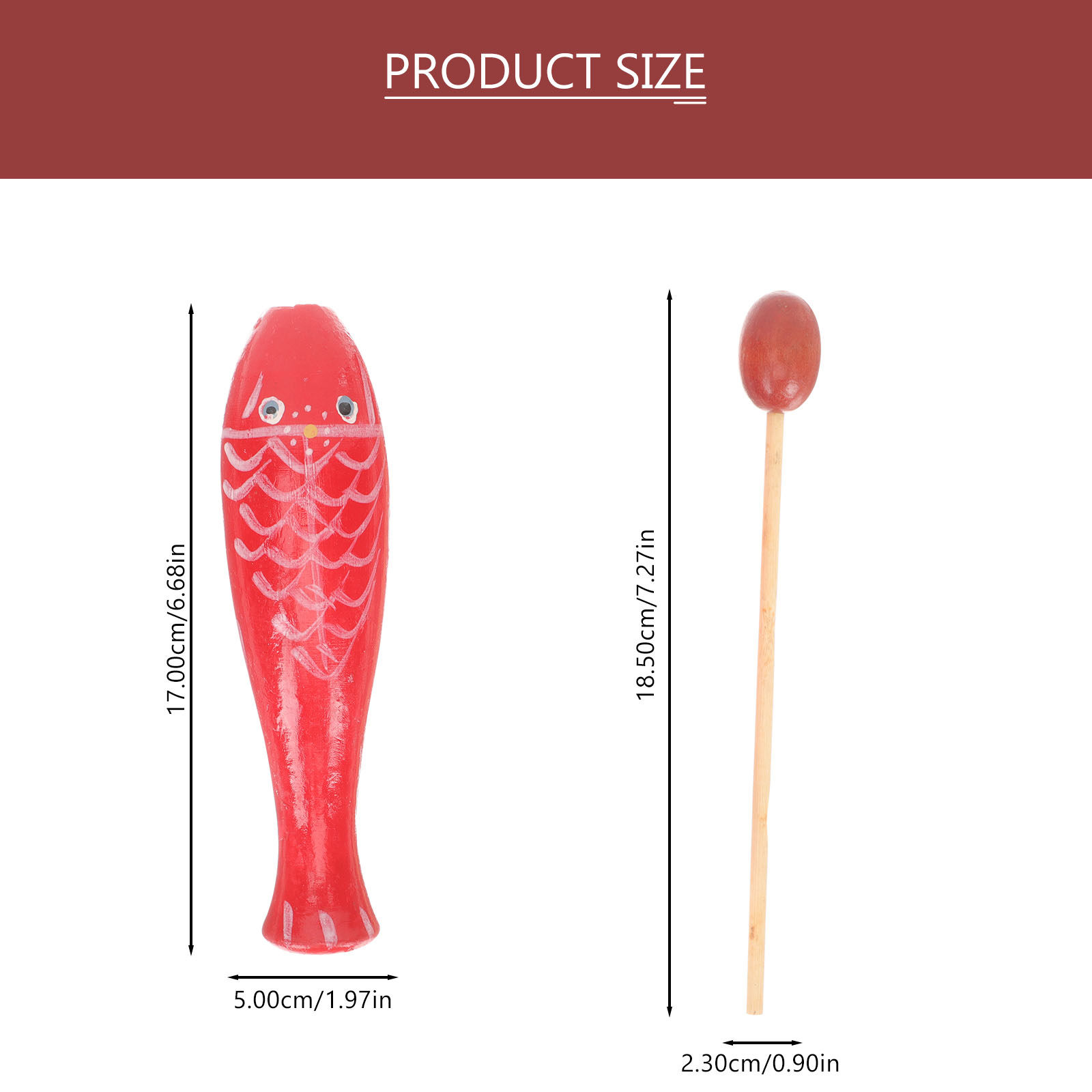 2Pairs Wooden Fish Percussion  - Kids Education Recreation reseña y precio