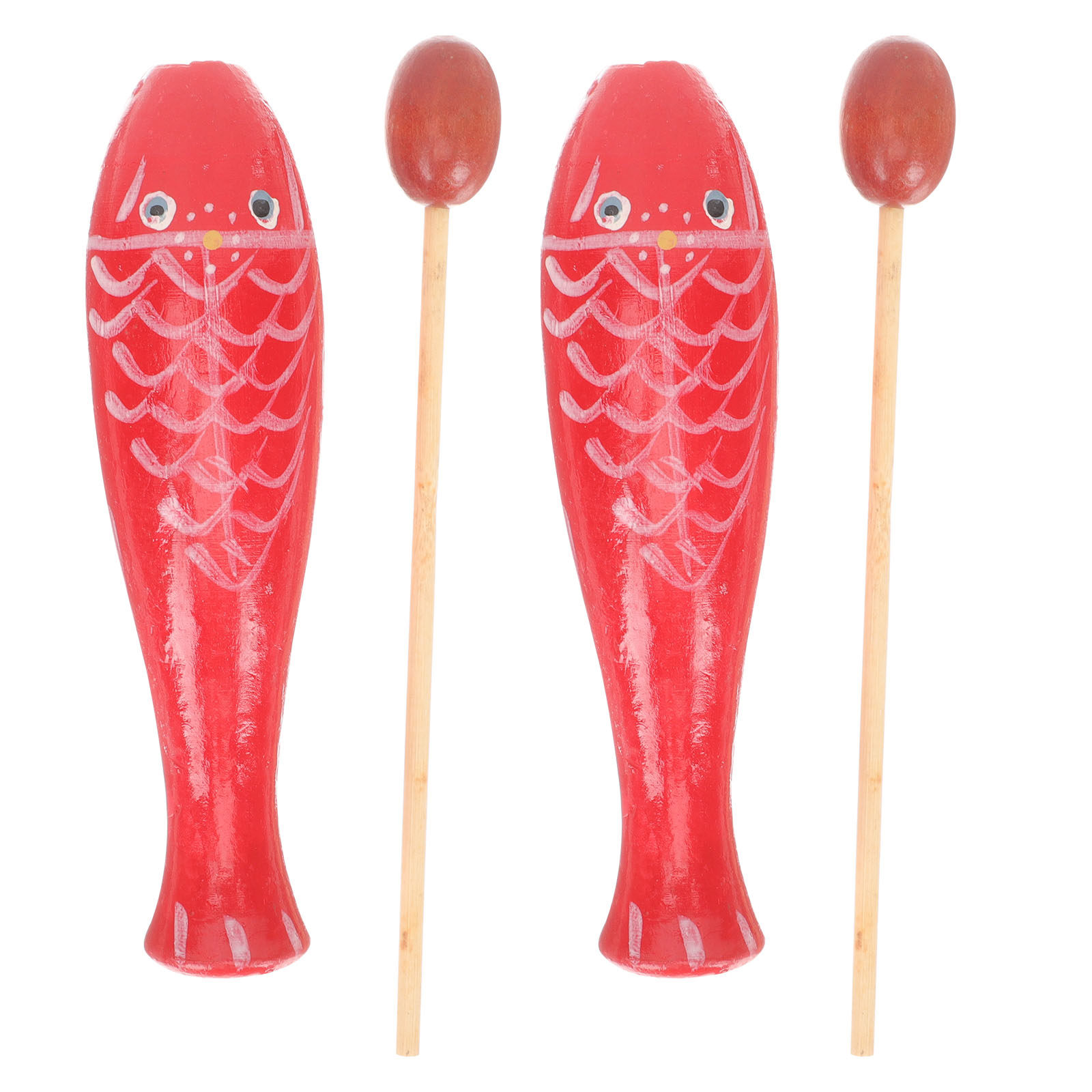 2Pairs Wooden Fish Percussion  - Kids Education Recreation reseña y precio