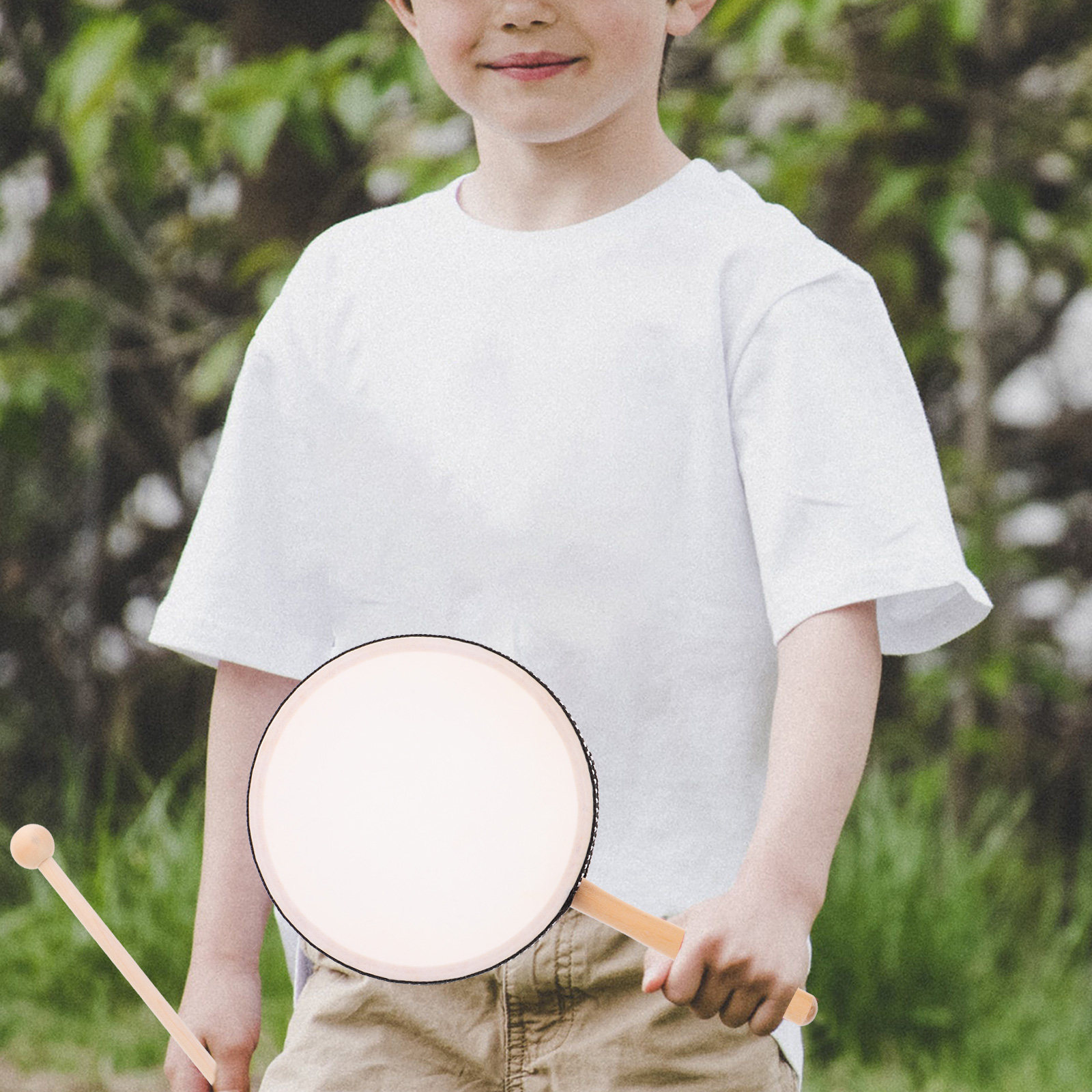 1Set Hand Drum Wooden Hand Per - Kids Education Music reseña y precio