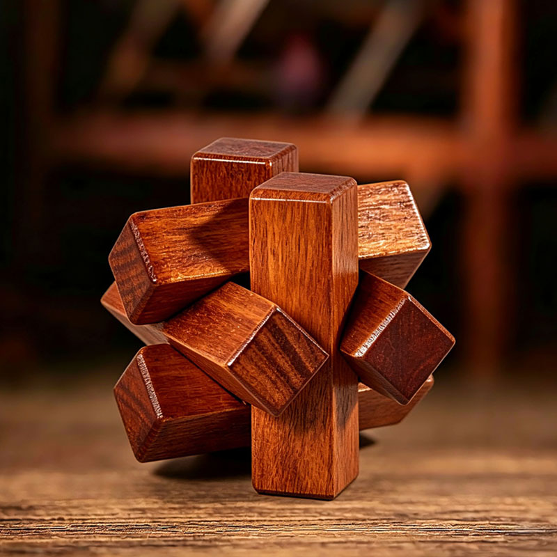 Wooden Knot Puzzle IQ Logic Tr - Kids Education Fun reseña y precio