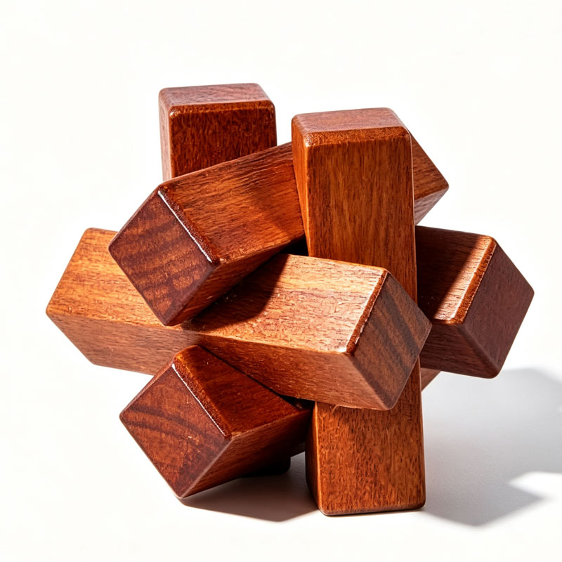 Wooden Knot Puzzle IQ Logic Tr - Kids Education Fun reseña y precio