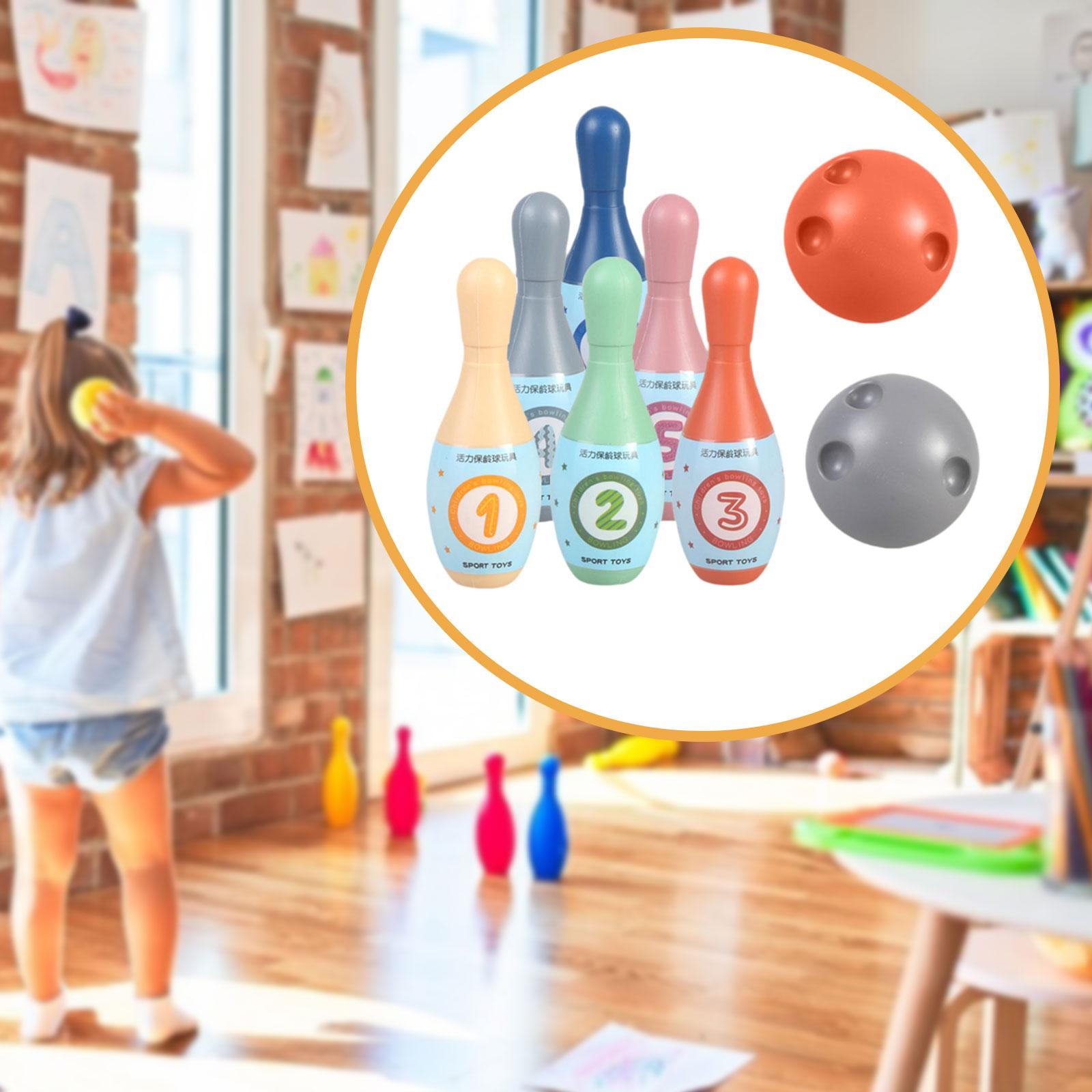 Family Bowling Game with 6 Pin - Kids Educational Game 2 reseña y precio