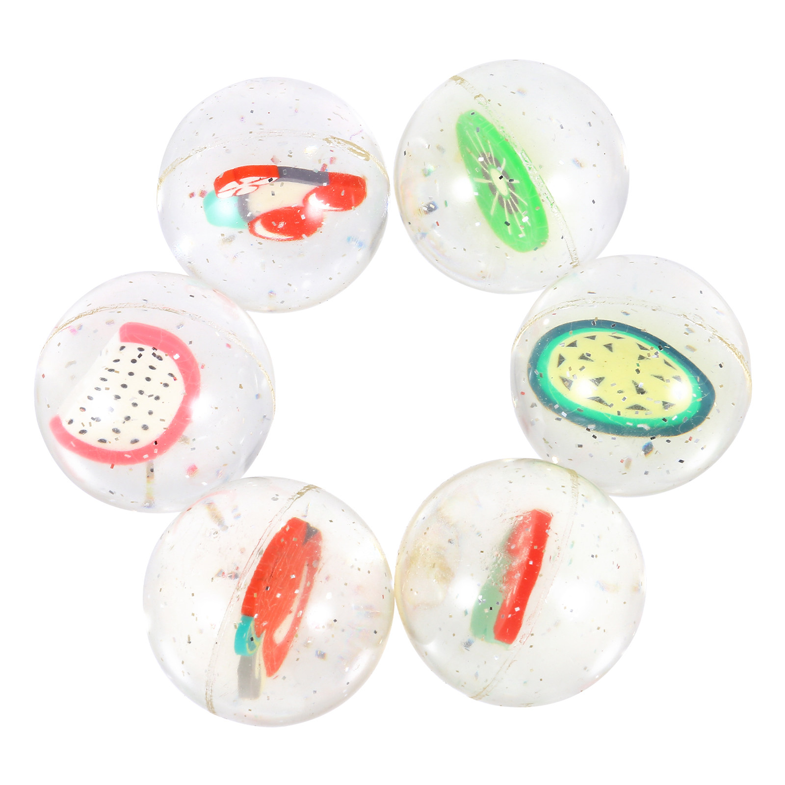 6Pcs Bouncy Balls Elastic Frui - Kids Education Recreation reseña y precio