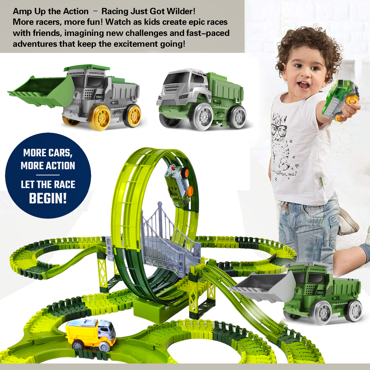 Dinosaur toy race track featur - Kids Educational Device reseña y precio