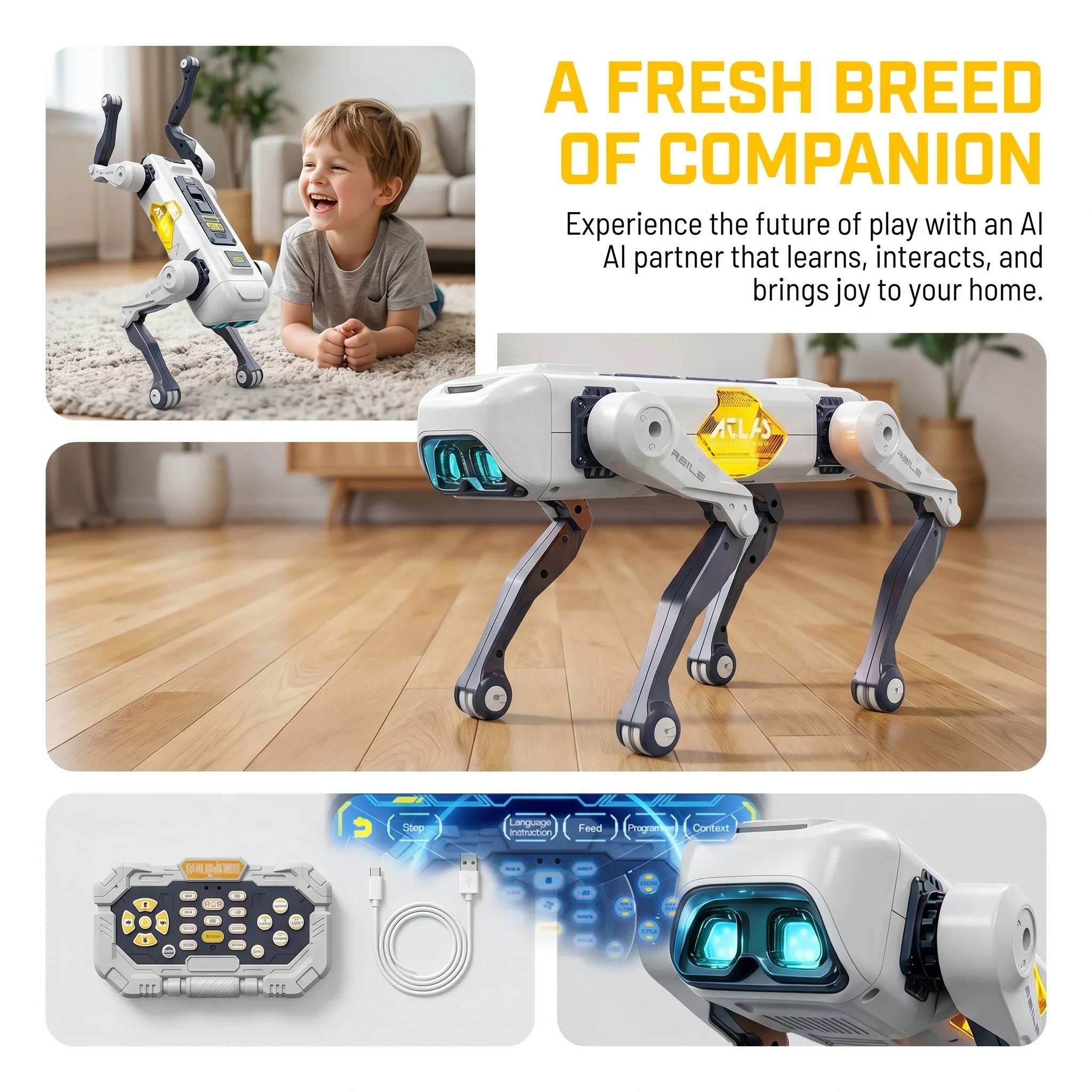 AI Smart Robot Dog, Voice & AP - Kids Educational Device reseña y precio
