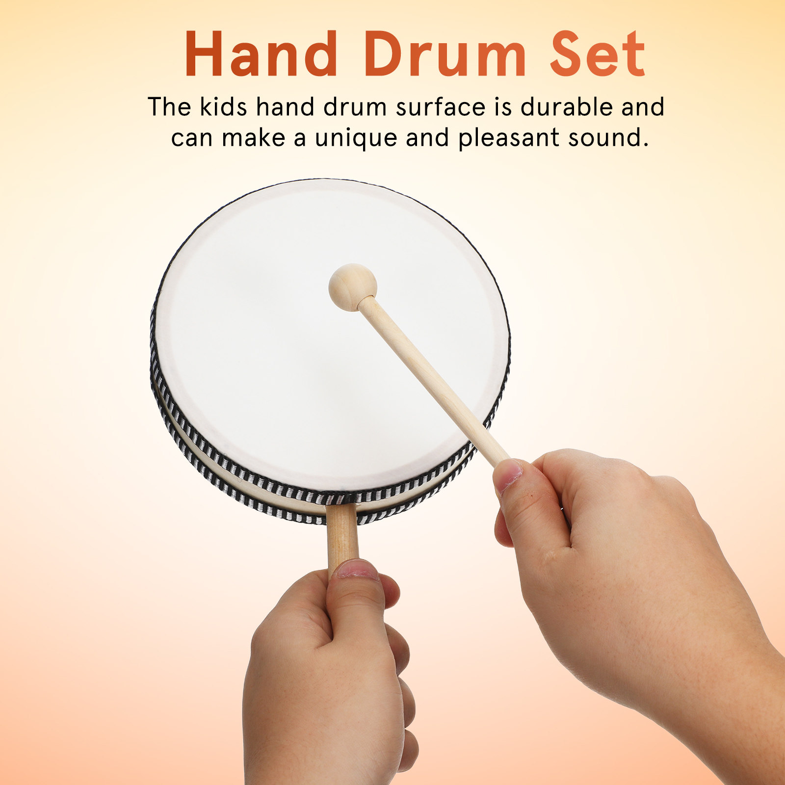 1Set Hand Drum Compact Wooden  - Kids Education Music reseña y precio